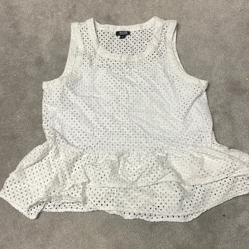 a.n.a White dressy tank top. Size M